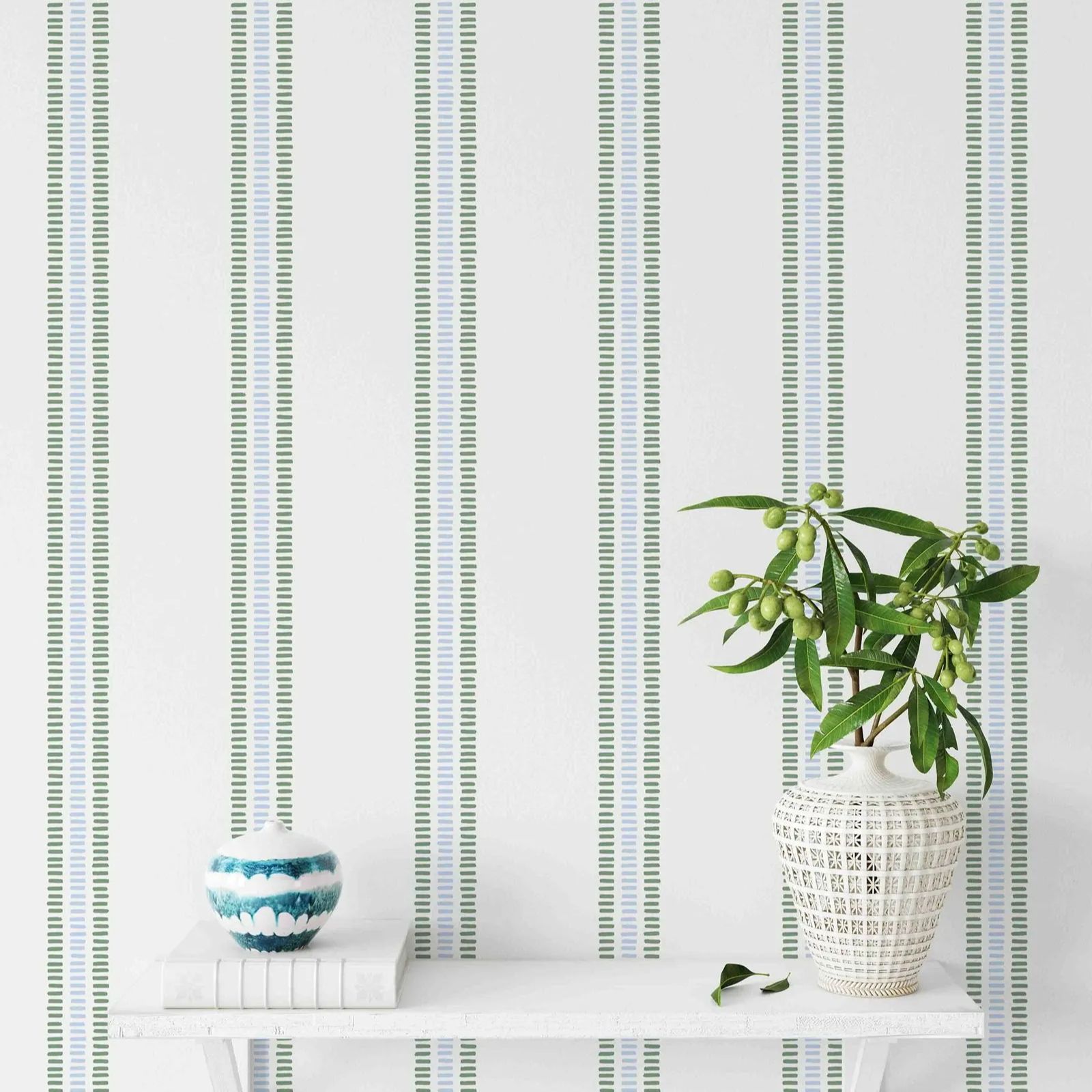 Herbal Wallpaper - Listras de verão em papel de