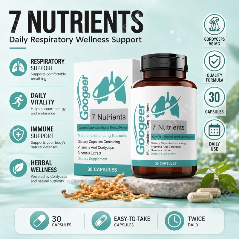 Herbal Wellness Supplement - Cápsulas de Extrato de Cordyceps Sinensis