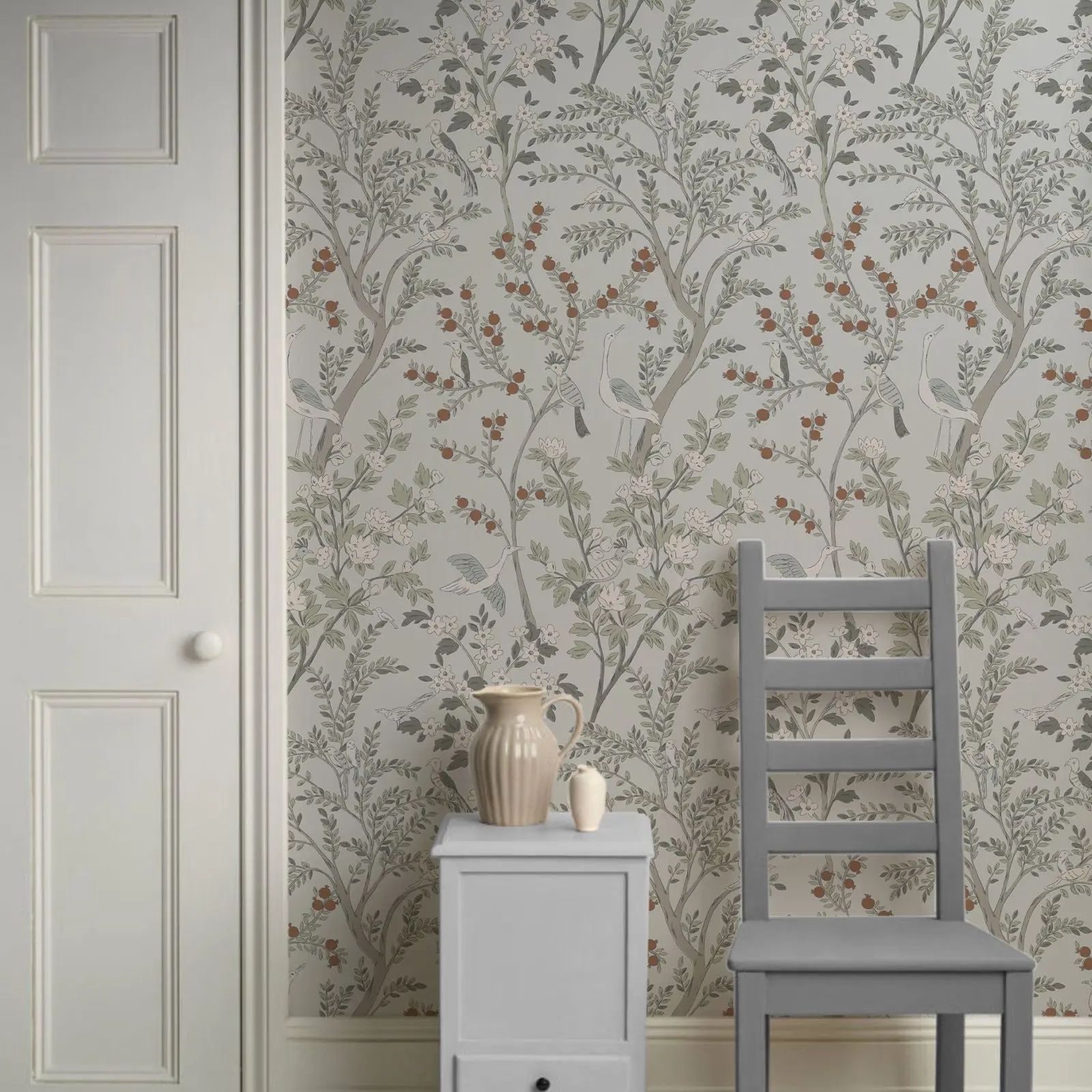 Herbal Wallpaper - Adesivo de parede floral vintage, mural