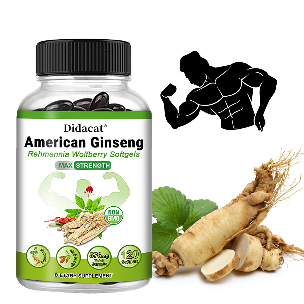 Herbal Wellness Water - Cápsulas de Ginseng Americano, Suplemento Herbal
