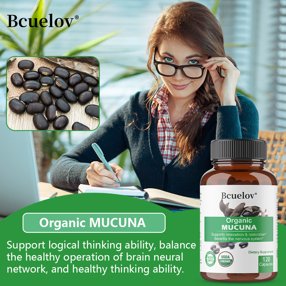 Cápsulas de Mucuna Orgânicas - - Herbal Wellness Water avaliação e preço