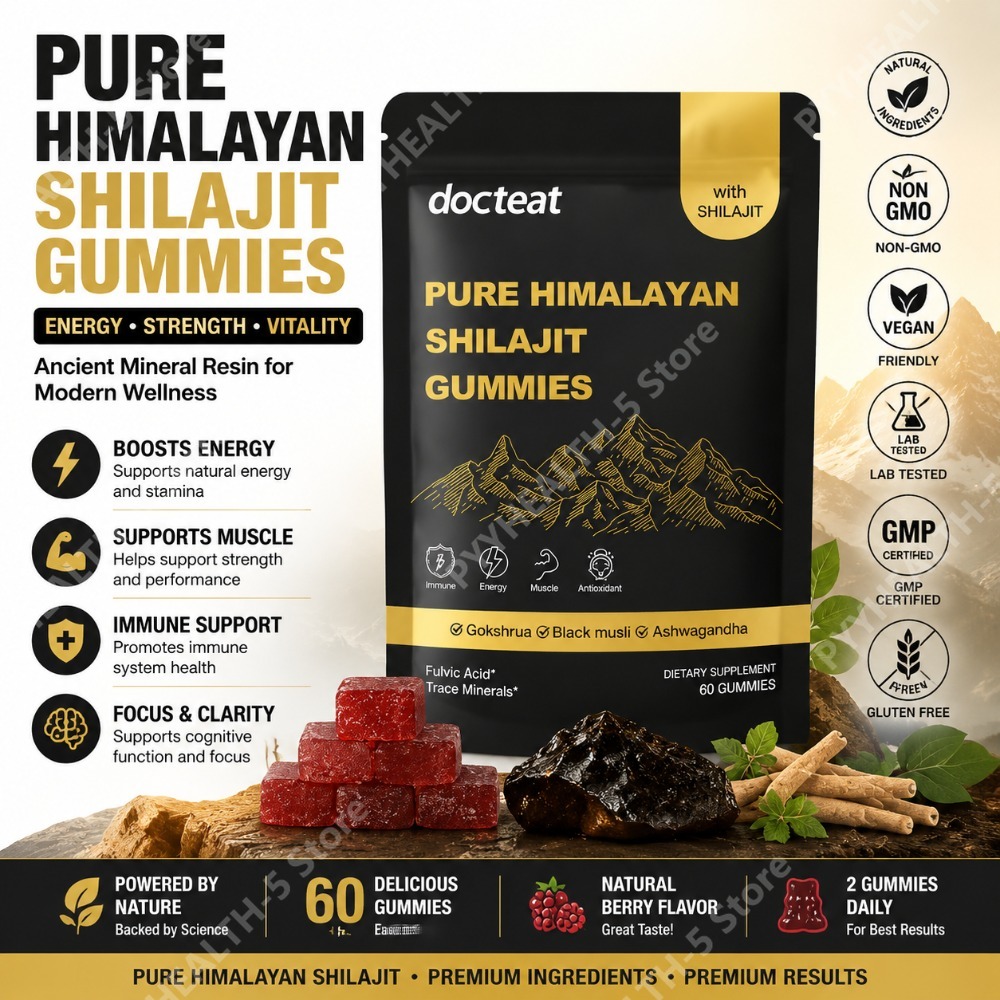 Docteat Gomas de Shilajit Puro - Herbal Wellness Supplement avaliação e preço