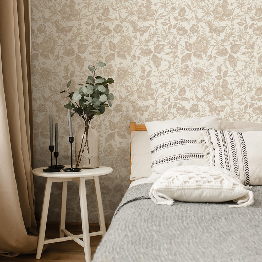Papel de parede vintage com fl - Herbal Wallpaper avaliação e preço