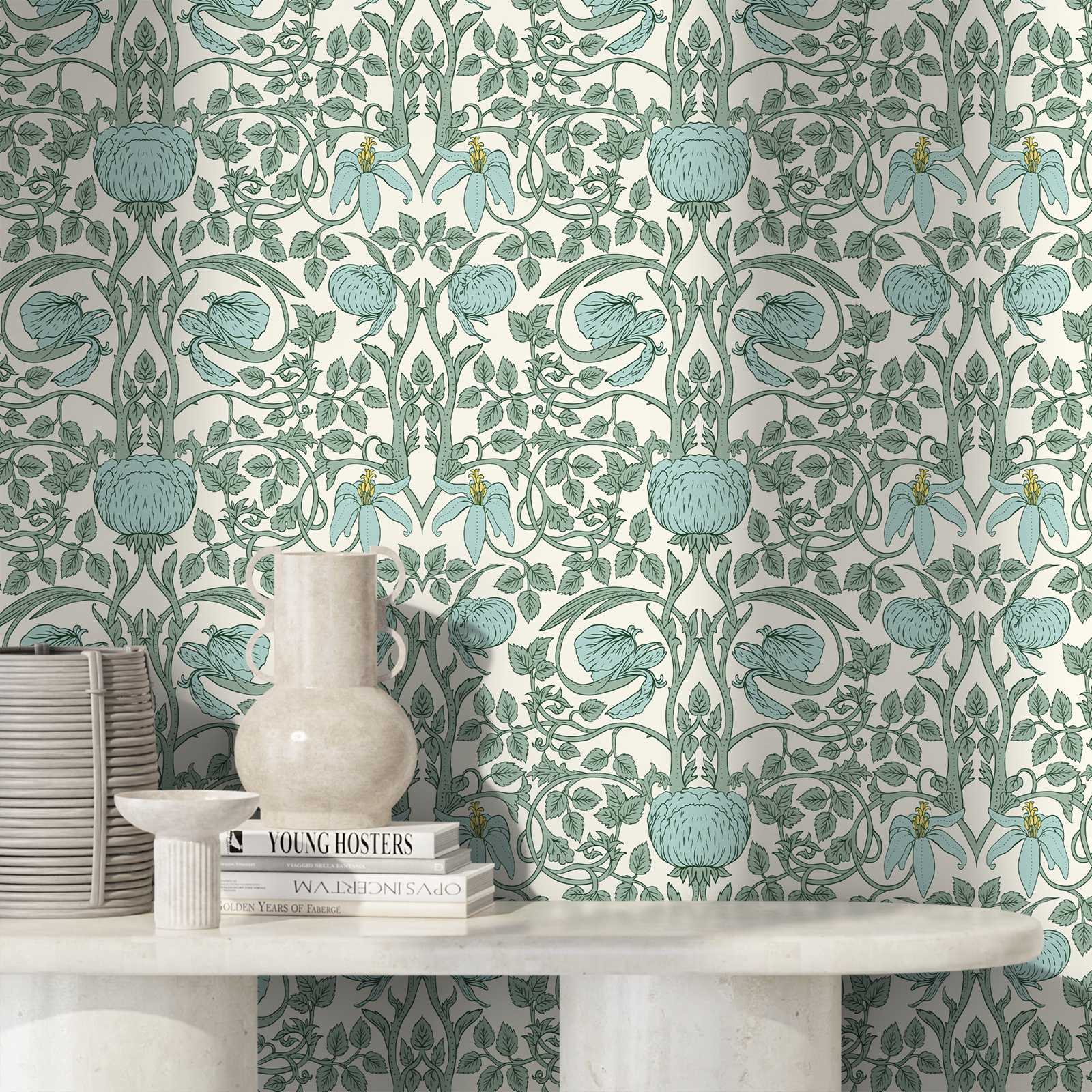 Papel de parede pastel arte no - Herbal Wallpaper avaliação e preço